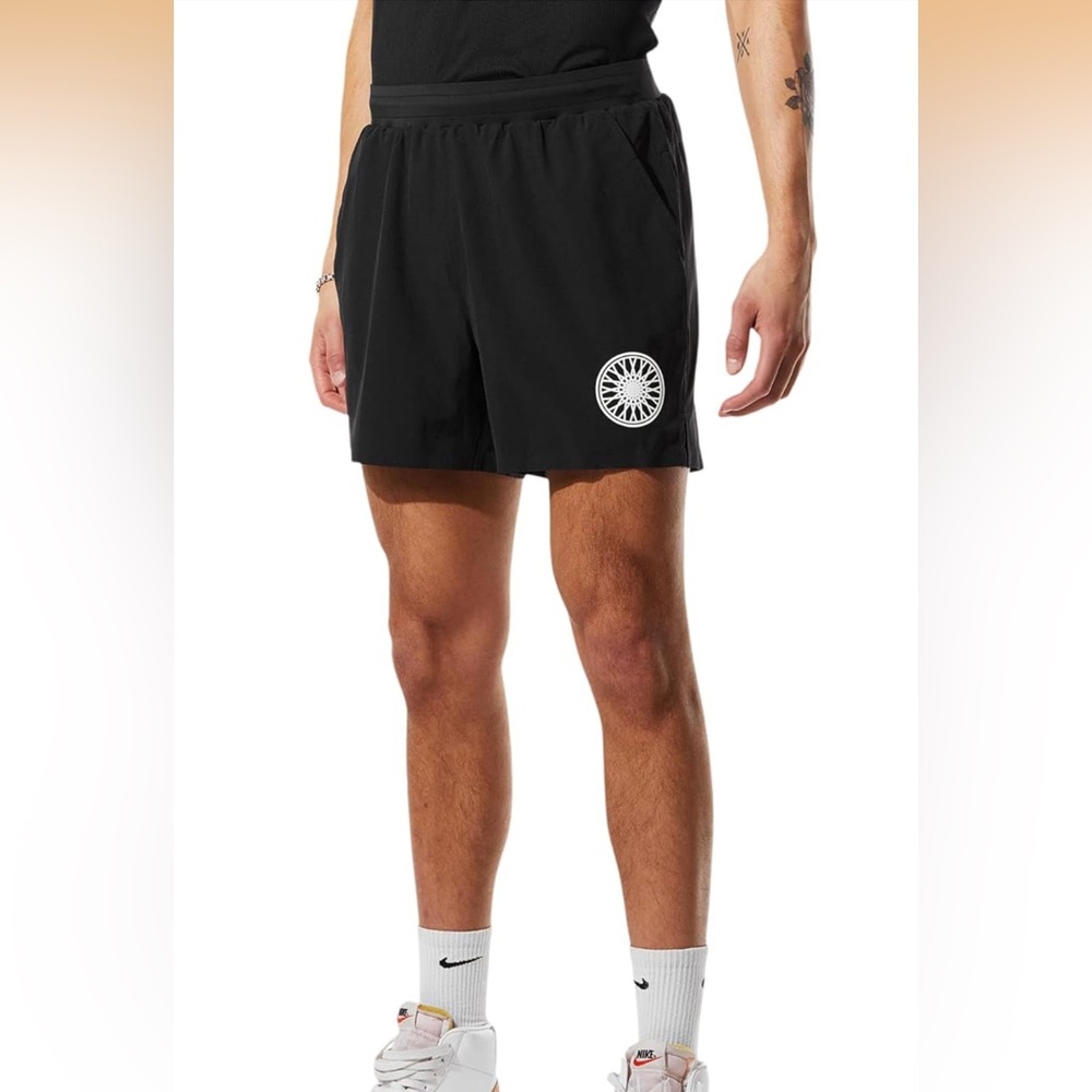 NWT SOULCYCLE MENS ATHLETIC BLACK SHORTS WITH‎ WHEEL XL